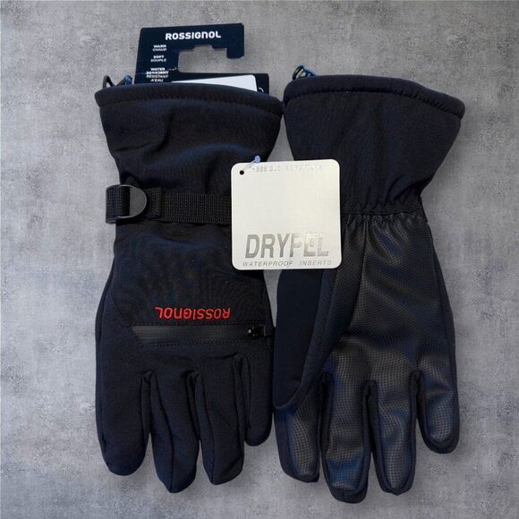 ROSSIGNOL WATERPROOF GLOVES M/L SKI GLOWVES - BLACK GLOVES - WATERPROOF DRYPEL - Picture 3 of 7